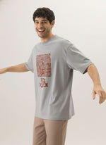 Men’s Outlaws Oversized Fit T-Shirt with Tribal Theme Print | 100% Cotton Casual Wear