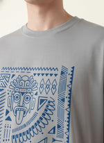 Men’s Outlaws Oversized Fit T-Shirt with Tribal Theme Print | 100% Cotton Casual Wear