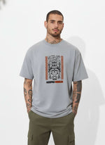 Men’s Outlaws Oversized Fit T-Shirt with Tribal Theme Print | 100% Cotton Casual Wear