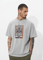 Men’s Outlaws Oversized Fit T-Shirt with Tribal Theme Print | 100% Cotton Casual Wear