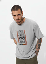 Men’s Outlaws Oversized Fit T-Shirt with Tribal Theme Print | 100% Cotton Casual Wear