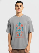 Men’s Outlaws Oversized Fit T-Shirt with Tribal Theme Print | 100% Cotton Casual Wear