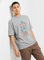 Men’s Outlaws Oversized Fit T-Shirt with Tribal Theme Print | 100% Cotton Casual Wear