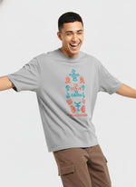 Men’s Outlaws Oversized Fit T-Shirt with Tribal Theme Print | 100% Cotton Casual Wear