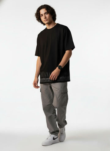 Men’s Outlaws Oversized Fit T-Shirt with Varanasi City Graphic | 100% Cotton Casual Wear