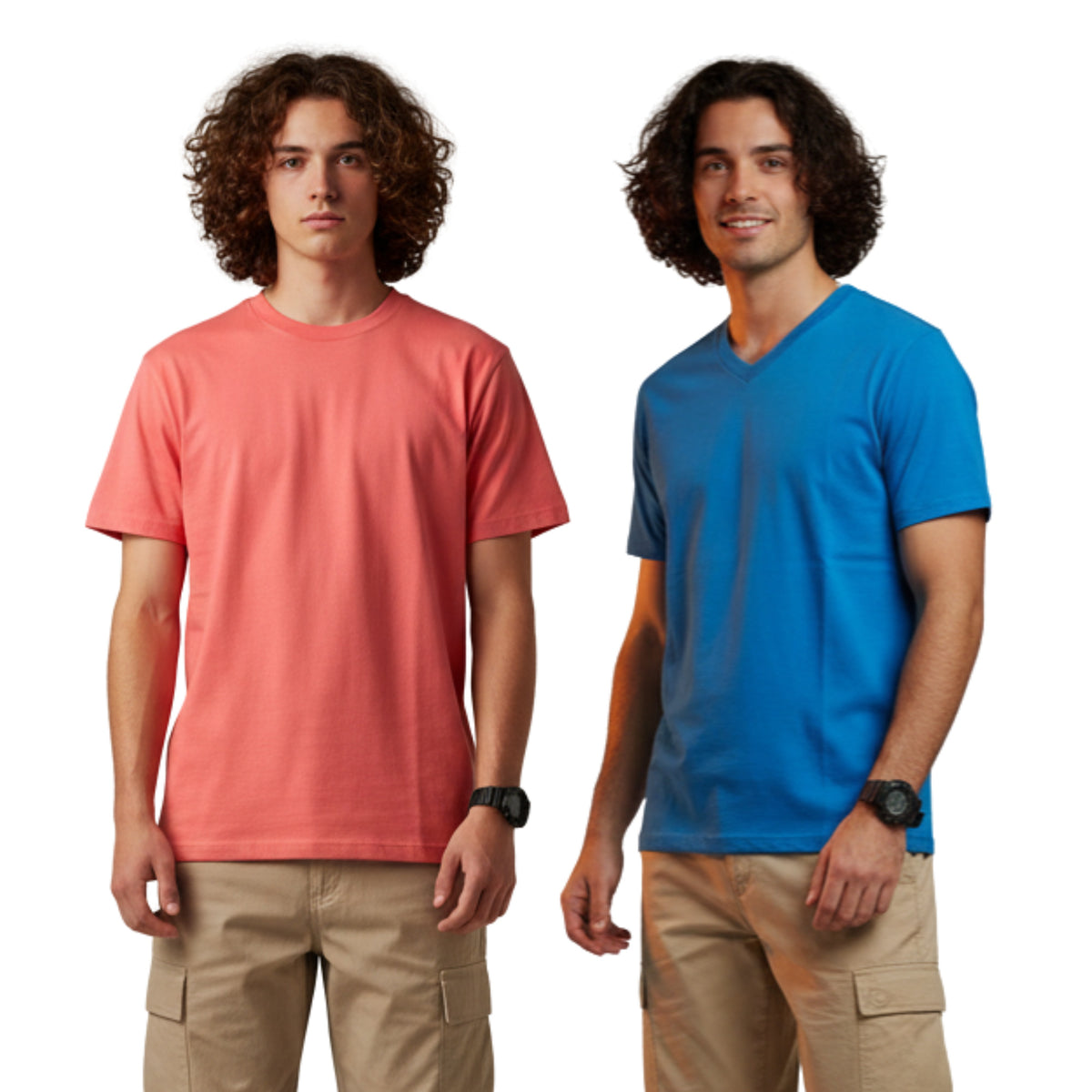 Men's Outlaws Pack Of 2 Regular Fit V-Neck Bio Finish T-shirt