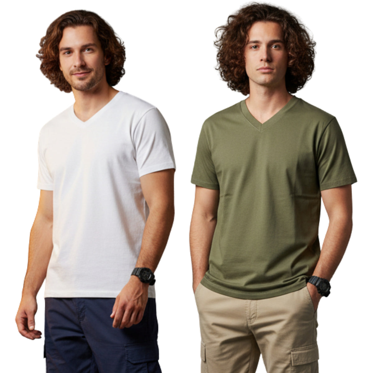 Men's Outlaws Pack Of 2 Regular Fit V-Neck Bio Finish T-shirt
