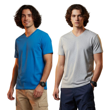 Men's Outlaws Pack Of 2 Regular Fit V-Neck Bio Finish T-shirt