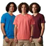 Men's Outlaws Pack Of 3 Regular Fit V-Neck Bio Finish T-shirt