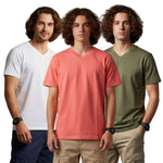 Men's Outlaws Pack Of 3 Regular Fit V-Neck Bio Finish T-shirt