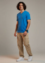 Men's Outlaws Pack Of 4 Regular Fit V-Neck Bio Finish T-shirt