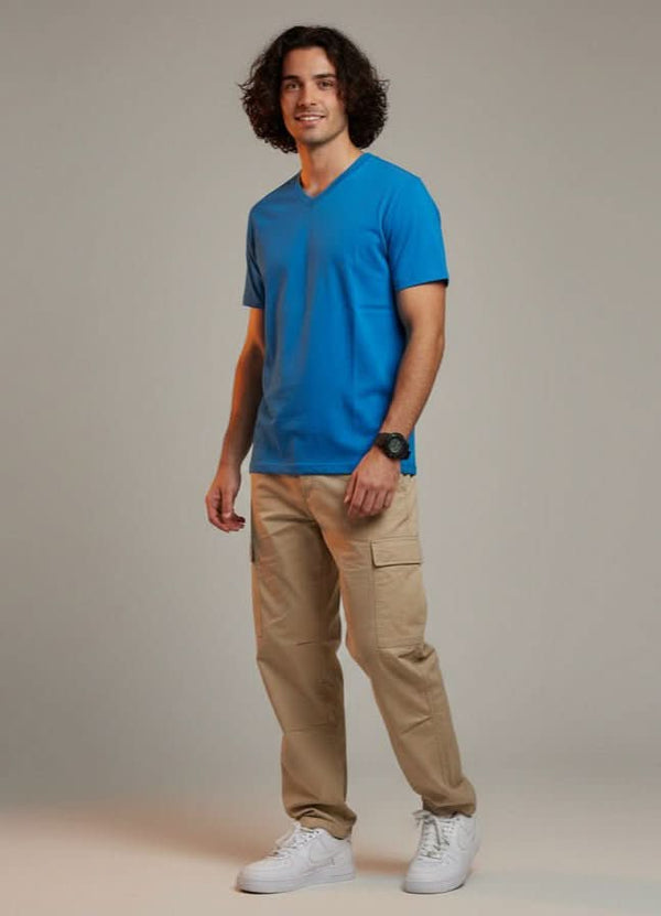 Men's Outlaws Pack Of 4 Regular Fit V-Neck Bio Finish T-shirt