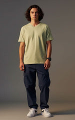 Men's Outlaws Pack Of 4 Regular Fit V-Neck Bio Finish T-shirt
