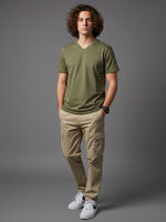 Men's Outlaws Pack Of 4 Regular Fit V-Neck Bio Finish T-shirt