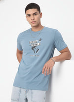 Men’s Outlaws Regular Fit T-Shirt with Skate & Graffiti Theme Print | 100% Cotton Casual Wear