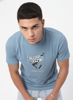 Men’s Outlaws Regular Fit T-Shirt with Skate & Graffiti Theme Print | 100% Cotton Casual Wear