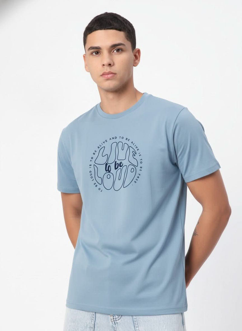 Men’s Outlaws Regular Fit T-Shirt with Skate & Graffiti Theme Print | 100% Cotton Casual Wear