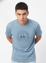 Men’s Outlaws Regular Fit T-Shirt with Skate & Graffiti Theme Print | 100% Cotton Casual Wear