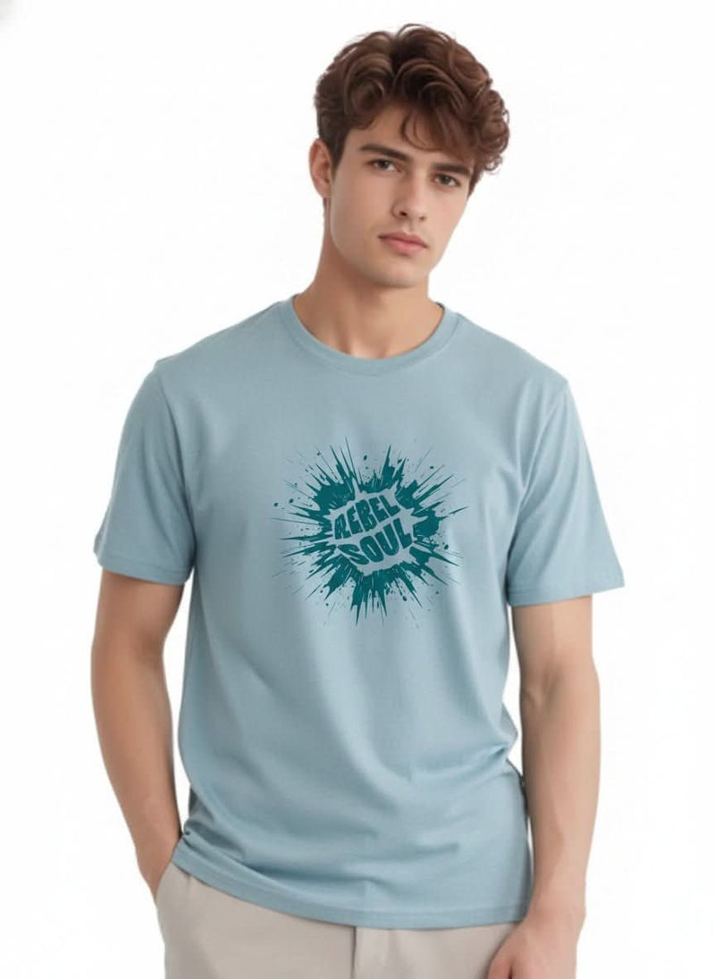 Men’s Outlaws Regular Fit T-Shirt with Skate & Graffiti Theme Print | 100% Cotton Casual Wear