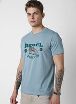 Men’s Outlaws Regular Fit T-Shirt with Skate & Graffiti Theme Print | 100% Cotton Casual Wear