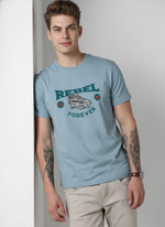 Men’s Outlaws Regular Fit T-Shirt with Skate & Graffiti Theme Print | 100% Cotton Casual Wear