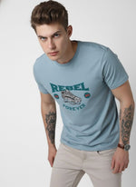 Men’s Outlaws Regular Fit T-Shirt with Skate & Graffiti Theme Print | 100% Cotton Casual Wear