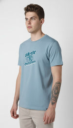 Men’s Outlaws Regular Fit T-Shirt with Skate & Graffiti Theme Print | 100% Cotton Casual Wear