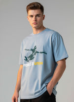 Men’s Outlaws Regular Fit T-Shirt with Skate & Graffiti Theme Print | 100% Cotton Casual Wear