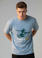 Men’s Outlaws Regular Fit T-Shirt with Skate & Graffiti Theme Print | 100% Cotton Casual Wear