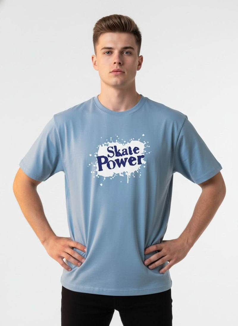 Men’s Outlaws Regular Fit T-Shirt with Skate & Graffiti Theme Print | 100% Cotton Casual Wear
