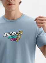 Men’s Outlaws Regular Fit T-Shirt with Skate & Graffiti Theme Print | 100% Cotton Casual Wear