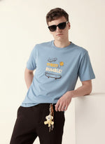 Men’s Outlaws Regular Fit T-Shirt with Skate & Graffiti Theme Print | 100% Cotton Casual Wear