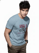 Men’s Outlaws Regular Fit T-Shirt with Skate & Graffiti Theme Print | 100% Cotton Casual Wear