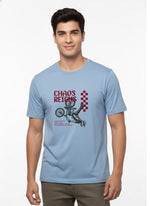 Men’s Outlaws Regular Fit T-Shirt with Skate & Graffiti Theme Print | 100% Cotton Casual Wear