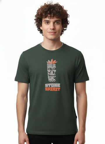 Men’s Outlaws Regular Fit T-Shirt with Tribal Theme Print | 100% Cotton Casual Wear
