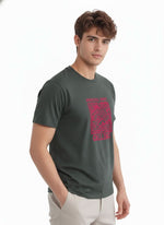 Men’s Outlaws Regular Fit T-Shirt with Tribal Theme Print | 100% Cotton Casual Wear
