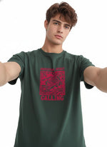 Men’s Outlaws Regular Fit T-Shirt with Tribal Theme Print | 100% Cotton Casual Wear