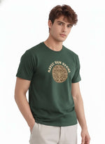 Men’s Outlaws Regular Fit T-Shirt with Tribal Theme Print | 100% Cotton Casual Wear