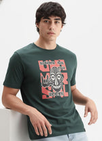 Men’s Outlaws Regular Fit T-Shirt with Tribal Theme Print | 100% Cotton Casual Wear