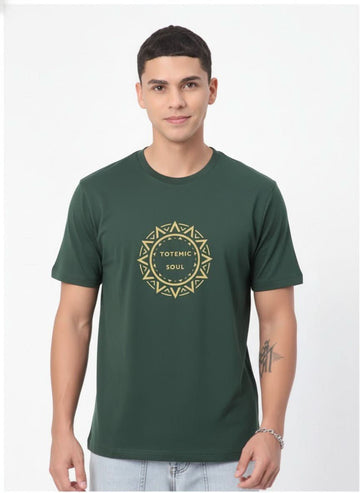 Men’s Outlaws Regular Fit T-Shirt with Tribal Theme Print | 100% Cotton Casual Wear