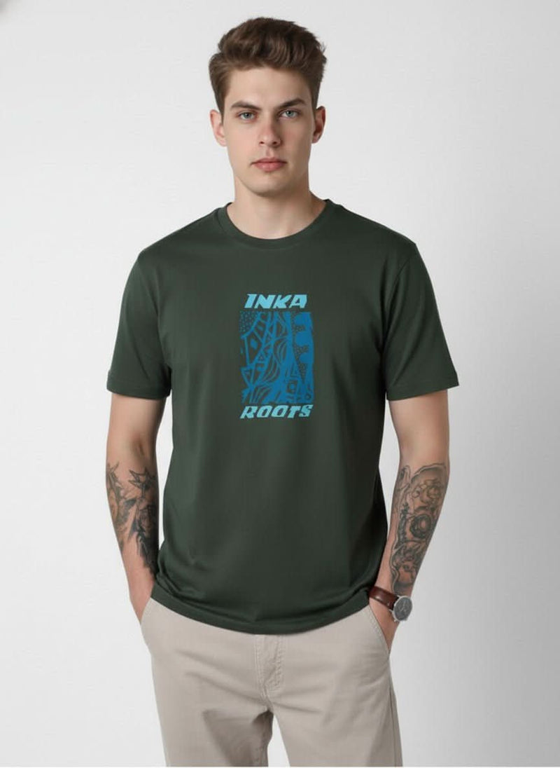 Men’s Outlaws Regular Fit T-Shirt with Tribal Theme Print | 100% Cotton Casual Wear
