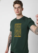 Men’s Outlaws Regular Fit T-Shirt with Tribal Theme Print | 100% Cotton Casual Wear