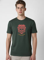 Men’s Outlaws Regular Fit T-Shirt with Tribal Theme Print | 100% Cotton Casual Wear