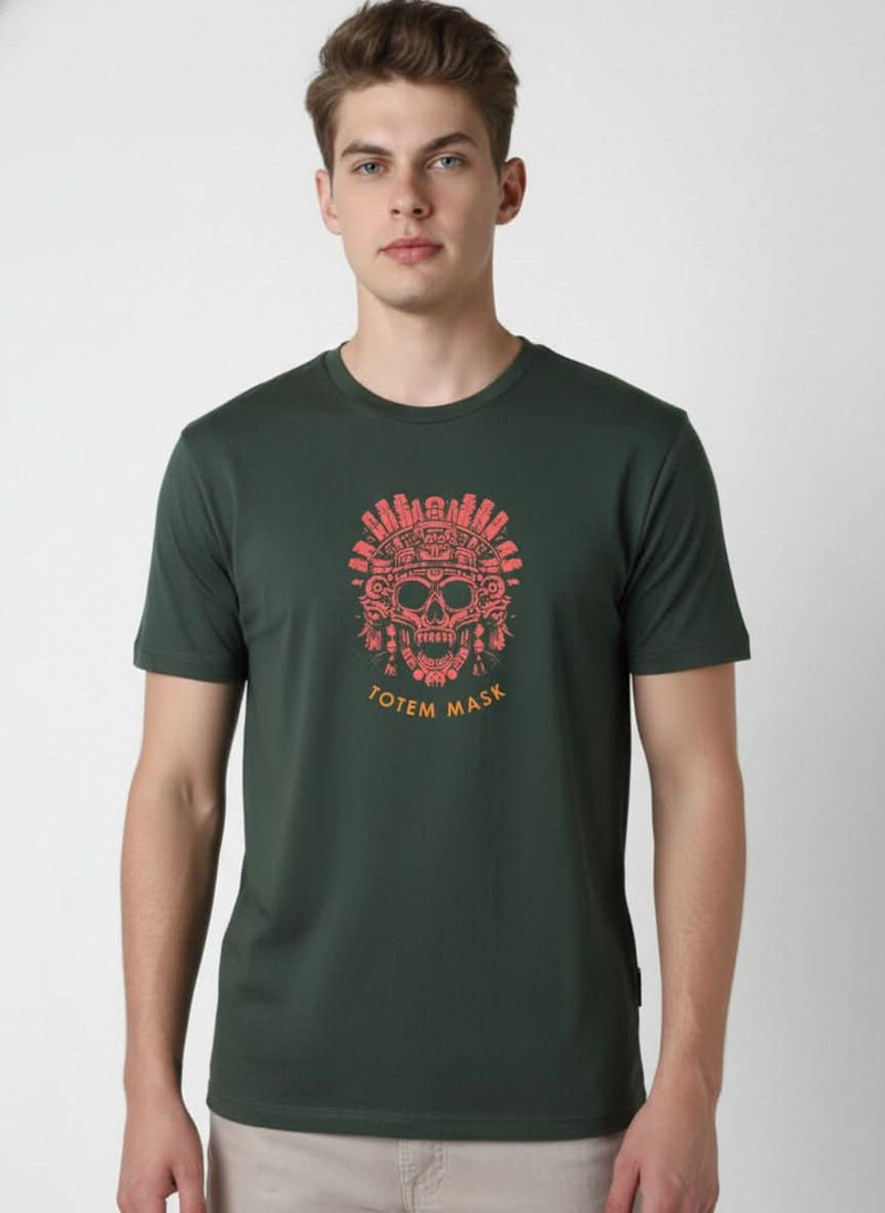 Men’s Outlaws Regular Fit T-Shirt with Tribal Theme Print | 100% Cotton Casual Wear
