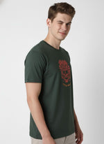 Men’s Outlaws Regular Fit T-Shirt with Tribal Theme Print | 100% Cotton Casual Wear