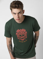 Men’s Outlaws Regular Fit T-Shirt with Tribal Theme Print | 100% Cotton Casual Wear