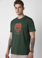 Men’s Outlaws Regular Fit T-Shirt with Tribal Theme Print | 100% Cotton Casual Wear