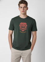 Men’s Outlaws Regular Fit T-Shirt with Tribal Theme Print | 100% Cotton Casual Wear