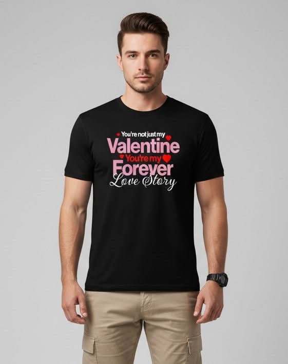 Men’s Outlaws Regular Fit T-Shirt with Valentines Day Theme Print | 100% Cotton Casual Wear