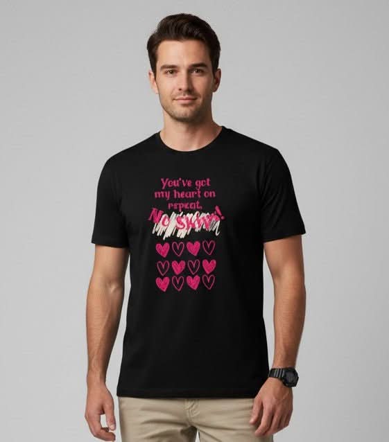 Men’s Outlaws Regular Fit T-Shirt with Valentines Day Theme Print | 100% Cotton Casual Wear
